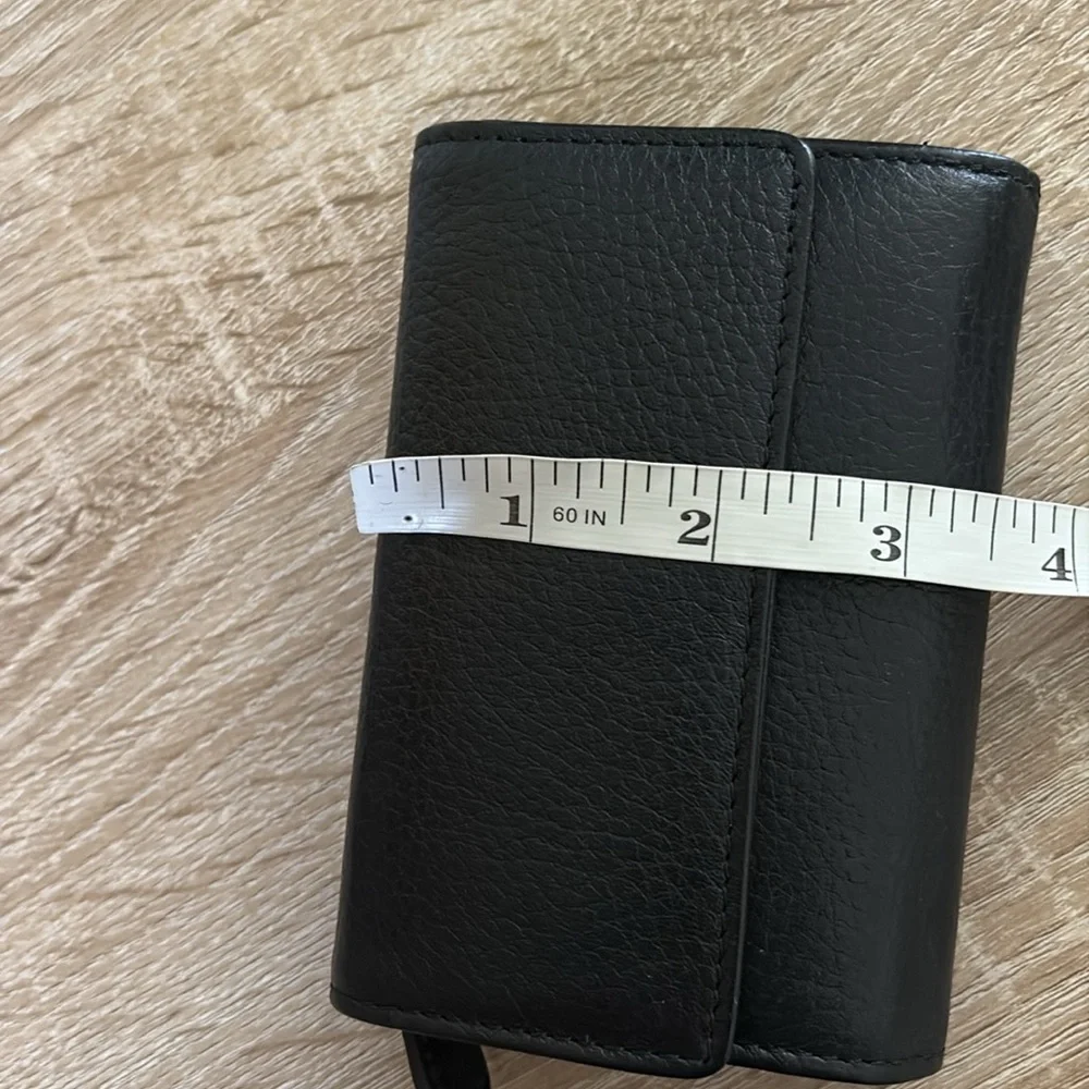 Leather Black Trifold Wallet